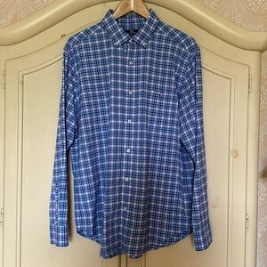 Vineyard Vines Men’s Nylon Check Shirt Blue, White, Pink Size Large